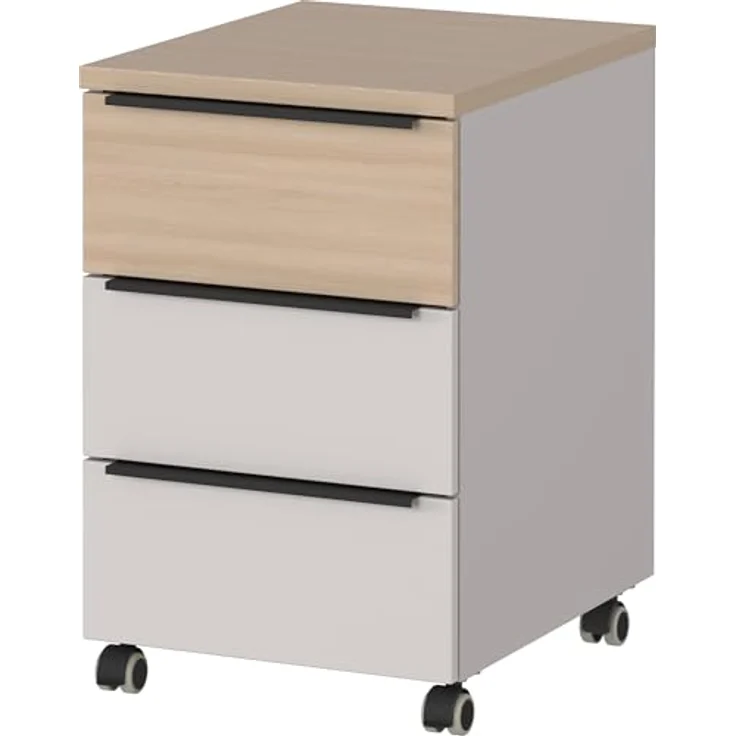 Germania GW-OVIEDO Rollcontainer 4439, Kaschmir/Lindberg-Eiche-Nb, 40 x 63 x 50 (BxHxT) – Bild 2