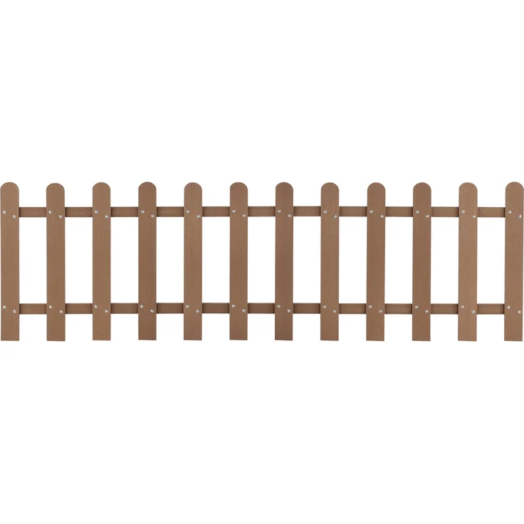Gartenzaun Elda WPC 200x60 cm Braun neu. holz – Bild 2