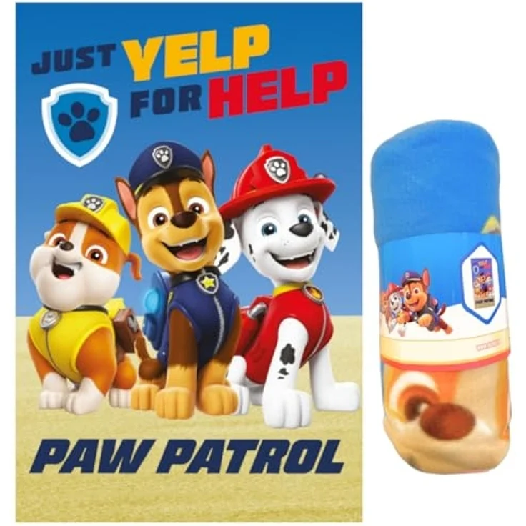 Wohndecke Fleece-Decke 100x150 cm Kuscheldecke aus 100 % Polyester, PAW PATROL – Bild 2