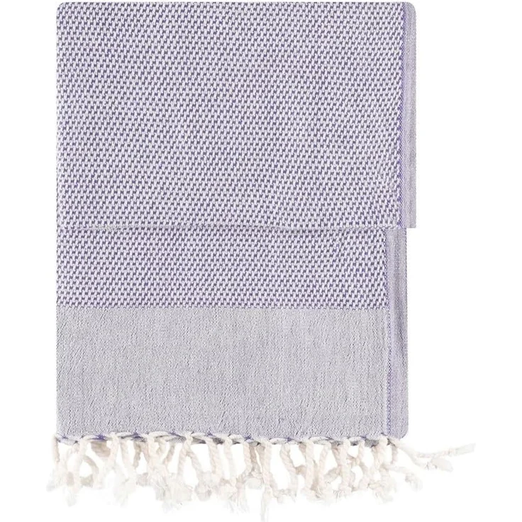Mijolnir 'Retro - Damson (90 x 175)' Fouta (Strandtuch), Pflaume, 90 x 175 cm – Bild 2