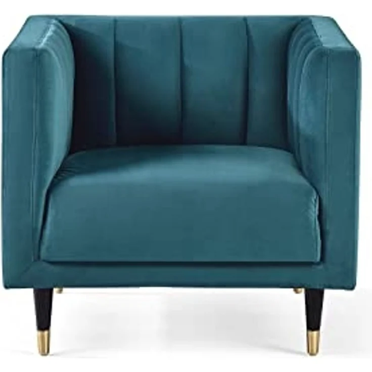 Julian Bowen Salma Stuhl mit gewellter Rückenlehne, Blaugrün, Einheitsgröße – Bild 3