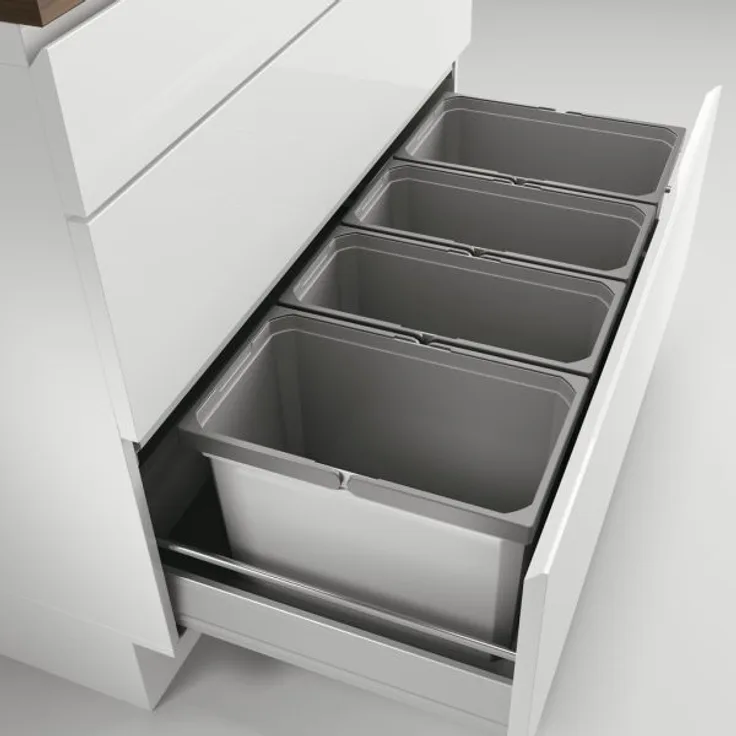 Cox® Box 275 S/1000-4, Abfallsammler für vorhandene Auszüge, hellgrau