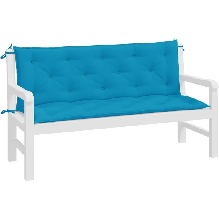 vidaXL Gartenbank-Auflagen 2 Stk. Hellblau 150x50x7 cm Oxford-Gewebe 361701 – Bild 3