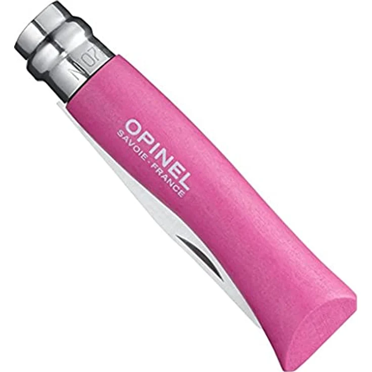 Opinel No 07, Kindermesser, rostfrei, Buchenholz, verschiedene Farben – Bild 4