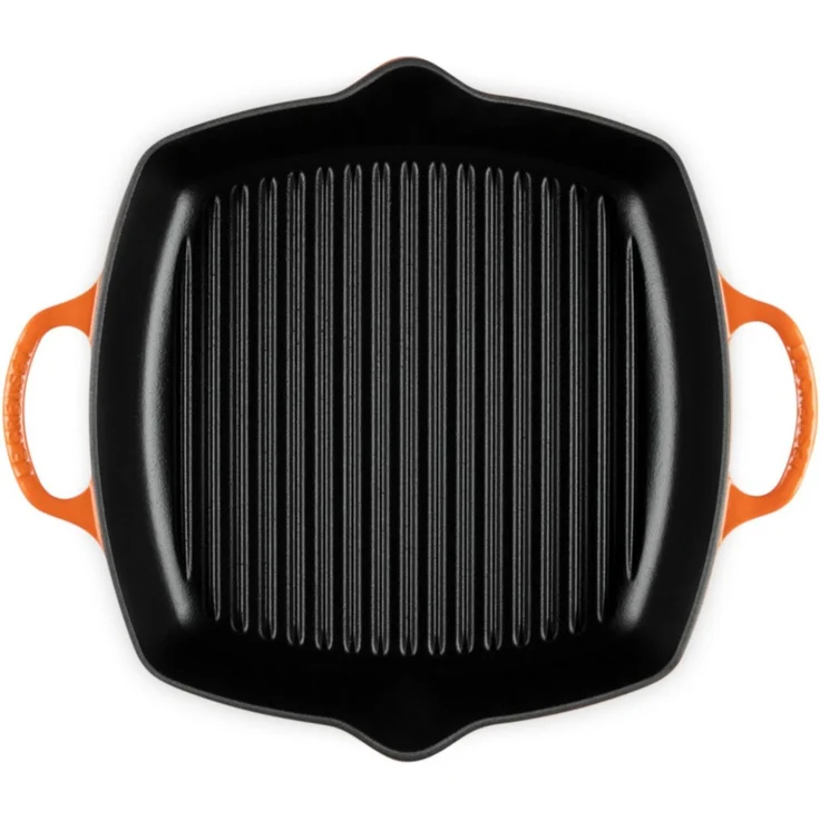 Le Creuset Grillpfanne quadratisch 2 Griffe Signature 30 cm Ofenrot - 29 bis 32 cm - Orange – Bild 3