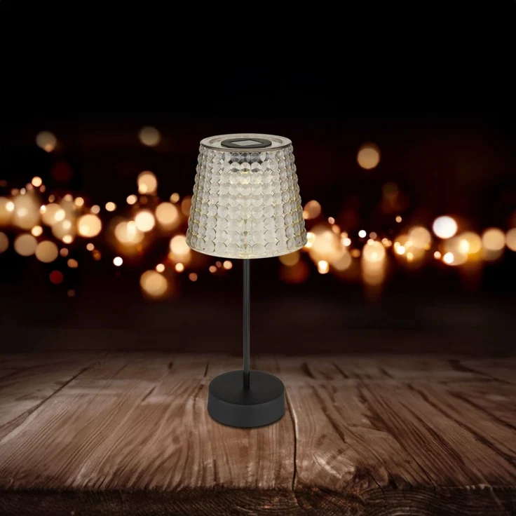 Tischlampe Kabellos 2er Set Solar Akku Tischleuchte Außen Solarleuchte 36634-2S – Bild 3