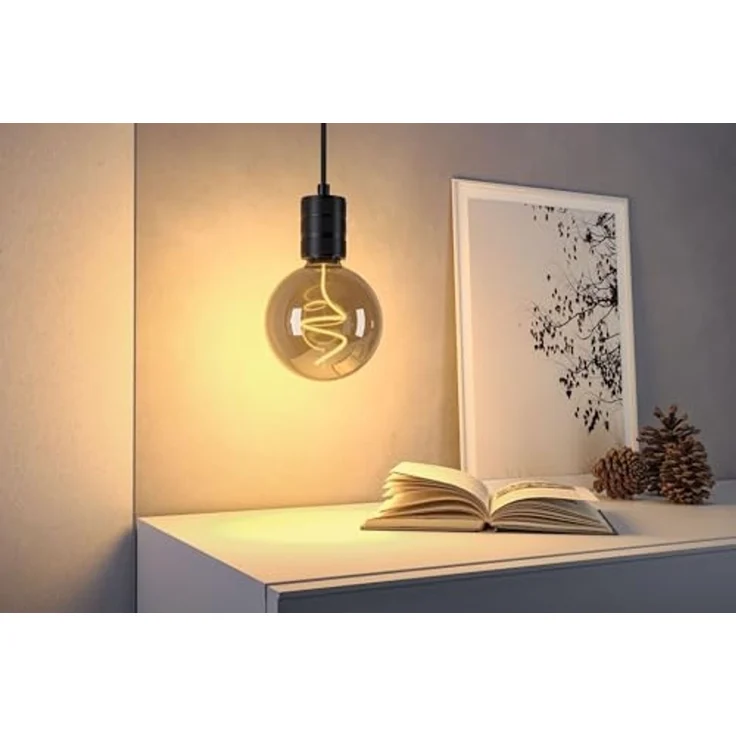 Paulmann 29238 Standard 230V LED Globe 125mm E27 150lm 1800K Rauchglas dimmbar – Bild 3