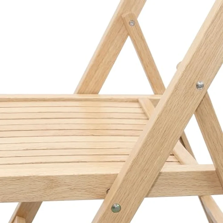 Spetebo Klappstuhl Klassischer Klappstuhl aus Holz belastbar bis 100 kg (79 x 59 cm, 1 St), Küchen Beistell Stuhl klappbar – Bild 5