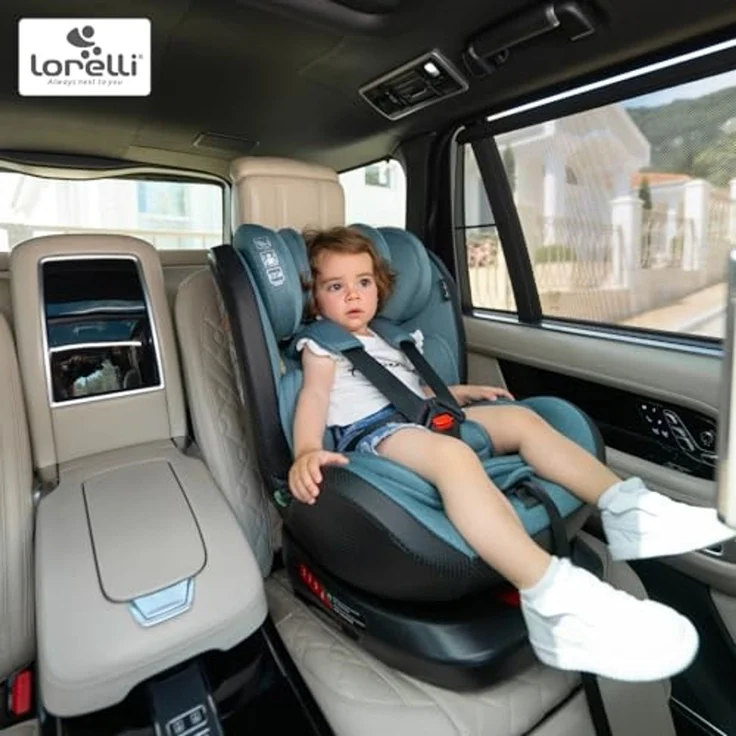 Lorelli i-Size Kindersitz Nebula (40-150cm) Isofix, 360° drehbar, verstellbar hellgrün – Bild 7