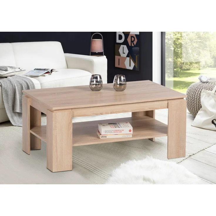 Stolkom HARRISON Couchtisch mit Schubkasten, Eiche Sonoma Sägerau Nb., ca. 100x60 cm