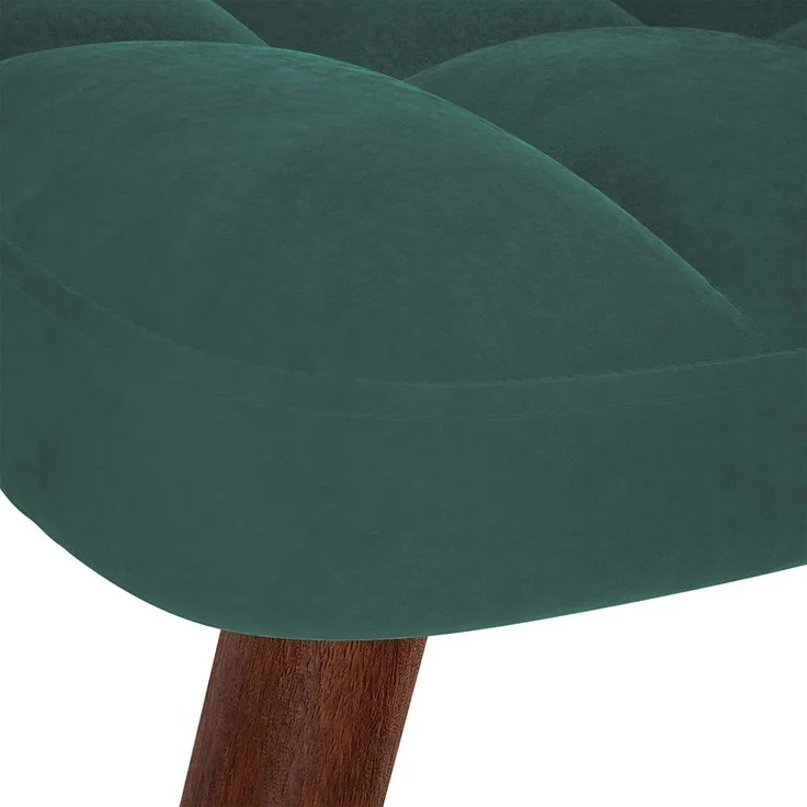 vidaXL Schaukelstuhl mit Hocker Dunkelgrüner Samt 4016845 – Bild 8