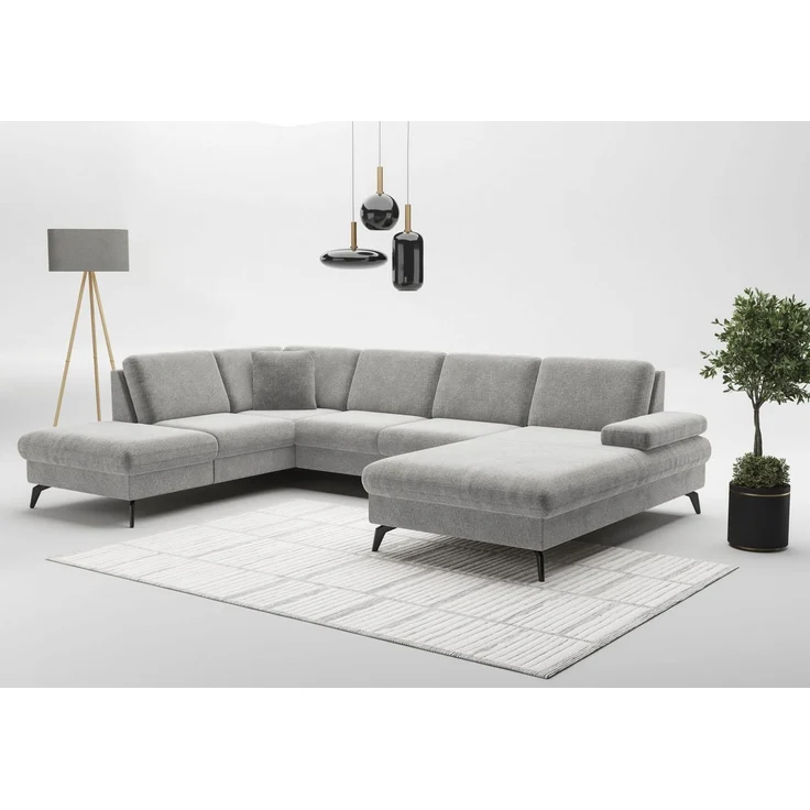 sit&more Wohnlandschaft Morris Jubi U-Form, B: 300 cm, mit Armteilfunktion & 1 Zierkissen, optional Bettfunktion – Bild 5