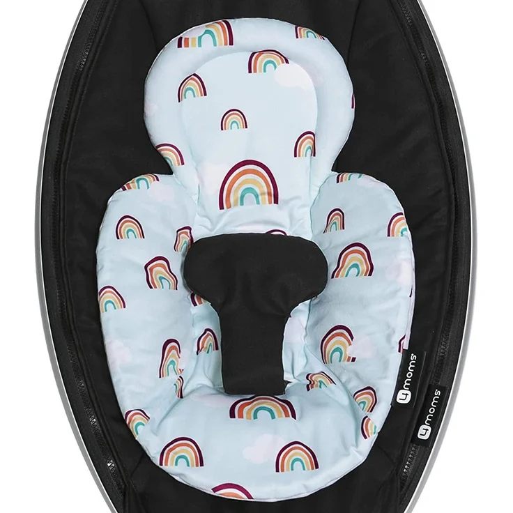 4moms Special Edition: Neugeboreneneinsatz für Babyschaukel, Babywippe, mamaRoo, rockaRoo, beidseitig bedruckt, soft, Little Rainbow – Bild 3
