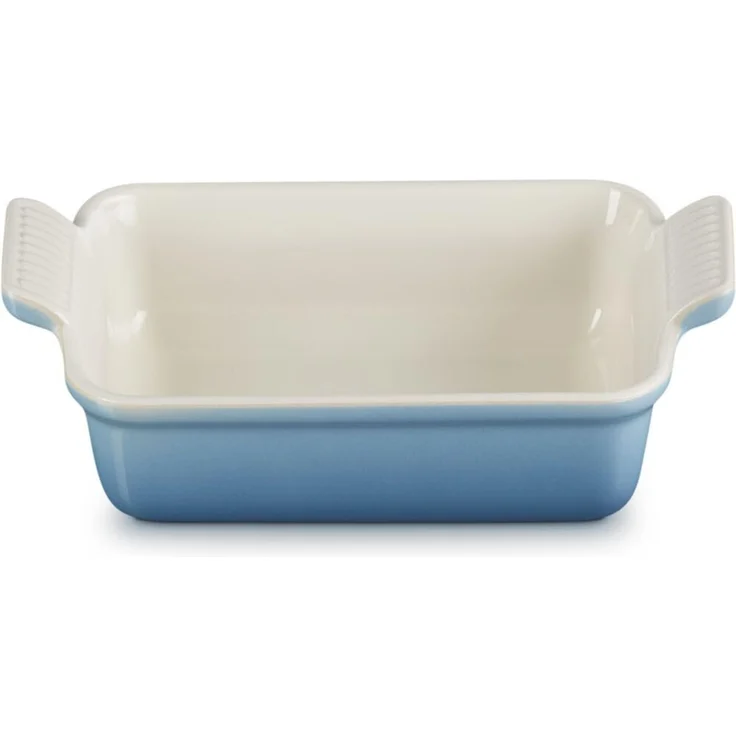 Le Creuset Rechteckige Auflaufform Tradition aus Steinzeug, 19 cm, 1.1 Liter, Chambray, 71102194340001