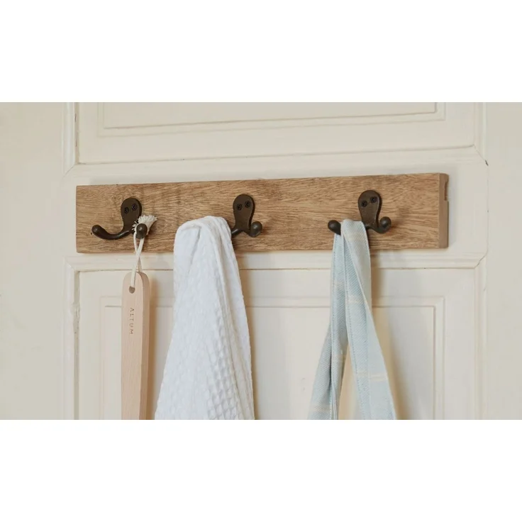 Hakenleiste mit 3 Doppelhaken Garderobenhaken Unika Shaker Ib Laursen 21011-30 – Bild 1