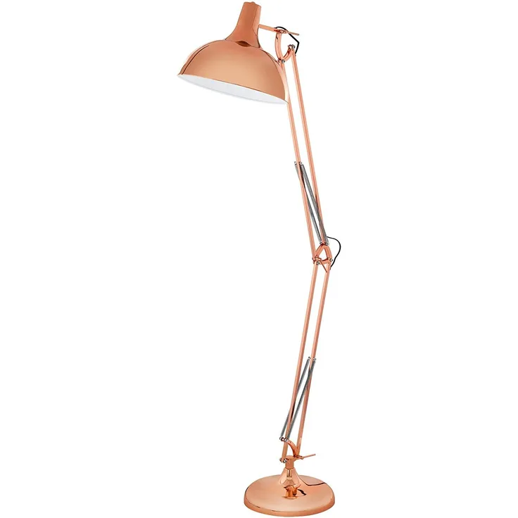 Eglo 94705 Bodenleuchte BORGILLIO Stahl kupfer E27 max. 1X60W L:38cm H:190cm mit Fußtrittschalter