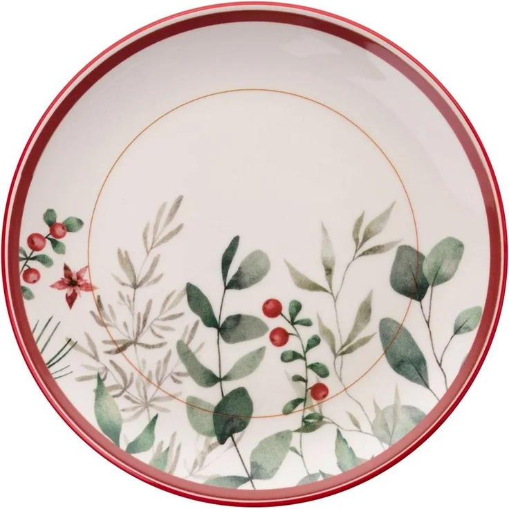 Hermia Concept 'Xmas Cherry' Servierteller-Set (6-teilig), Mehrfarbig, 25,5 x 25,5 x 2,5 cm – Bild 2