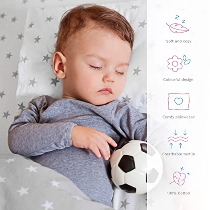 2-teiliges Baby Kinder Bettbezug 80x70 cm mit Kopfkissenbezug - Muster 14 – Bild 3