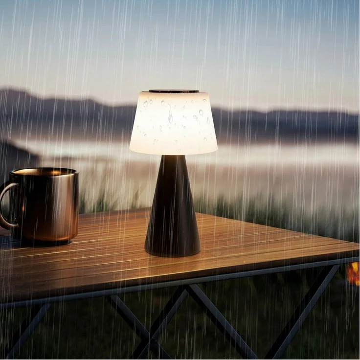 Nettlife LED Tischleuchte Kabellos Touch Nachttischlampe Schwarz/Weiß Dimmbar Akku 3600mhA, mit USB Aufladbar, LED fest integriert, Modern Tischlampe für Wohnzimmer Schlafzimmer – Bild 2