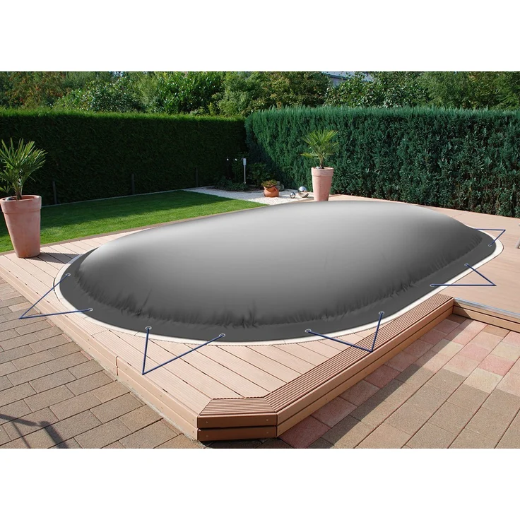 AirDeluxe Pool-Abdeckplane Ovale aufblasbare Poolplanen Schwimmbad Poolabdeckung, Winterabdeckung aus LKW Plane, 4,5x2,5 m – Bild 1