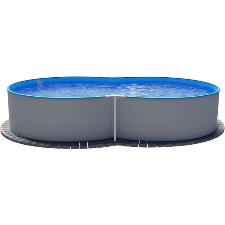 Waterman Achtformpool Stahlwandpool achtform Exklusiv 725 x 460 x 120 cm, St (Einzelbecken), verzinkte Stahlwand – Bild 4