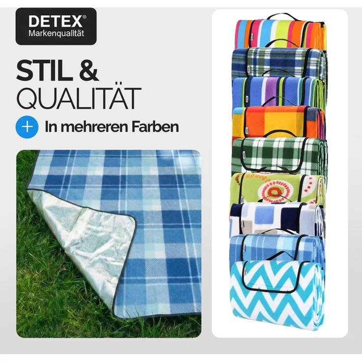 DETEX® Picknickdecke wasserdicht in blau – Bild 6