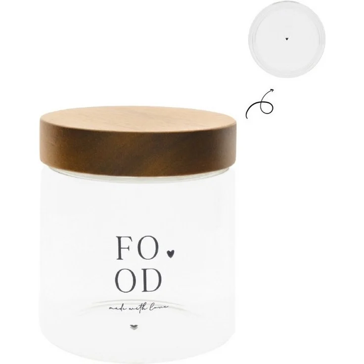 Bastion Collections Geschirr-Set Vorratsdose 2er Set - LOVE & FOOD - transparent – Bild 2