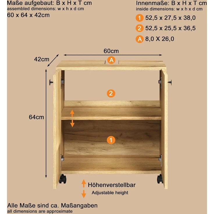 Badmöbel Set Feliz in Evoke Eiche 160 cm – Bild 12