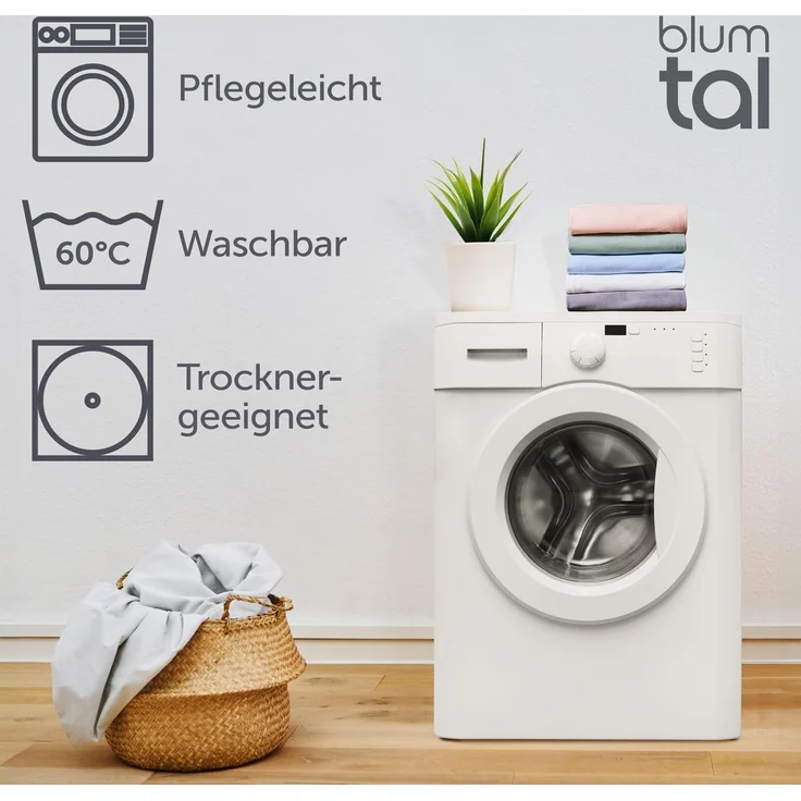 Blumtal Kissenbezug Premium Jersey 2er Set, Oeko-Tex Zertifiziert, (2 Stück), 100% Baumwolle – Bild 5