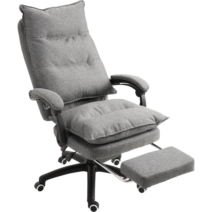 MELAYR, Massage-Bürostuhl, Schreibtischsessel mit Massagefunktion, höhenverstellbarer, 70 x 62 x 130 cm, Grau – Bild 2