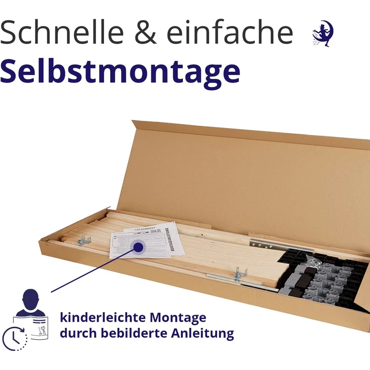 Mister Sandman Federholzrahmen Lattenrost Buche 120×200 cm – 7 Zonen, verstellbares Kopfteil, ergonomisch & atmungsaktiv, LGA-zertifiziert – Bild 7