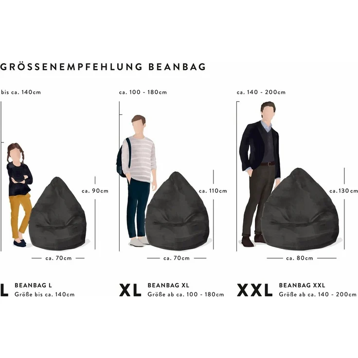 Magma Heimtex Sitzsack EASY , L, Lila – Bild 2