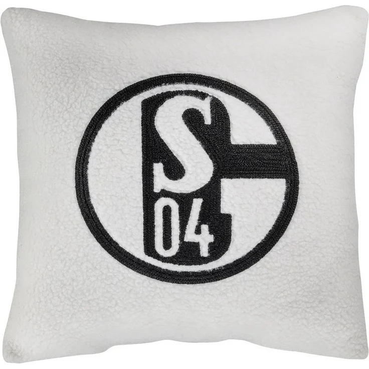 FC Schalke 04 Dekokissen Schalke 04 Kissen Sachafoptik beige – Bild 1