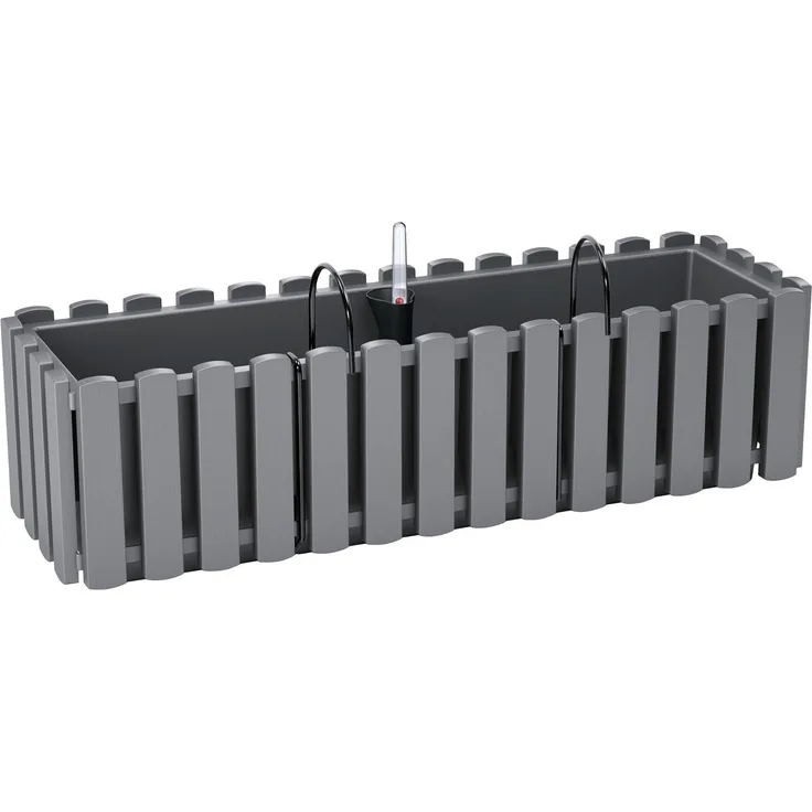 Prosperplast Balkonkasten Boardee Fence W, BxTxH: 58x18x16,2 cm, Inkl. Bewässerungsset und Metallhaken