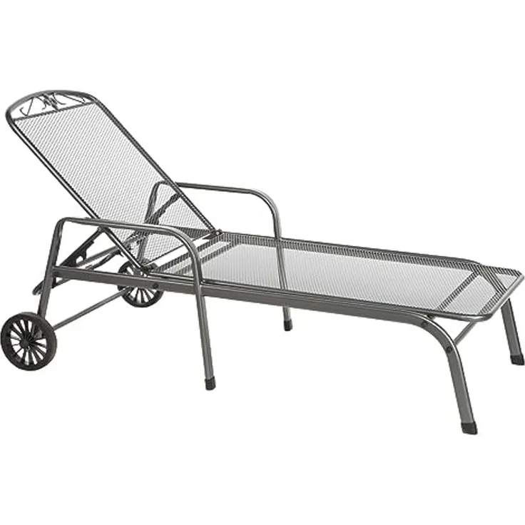 MWH Rollliege Savoy Stahlgestell Liege Gartenliege Sonnenliege