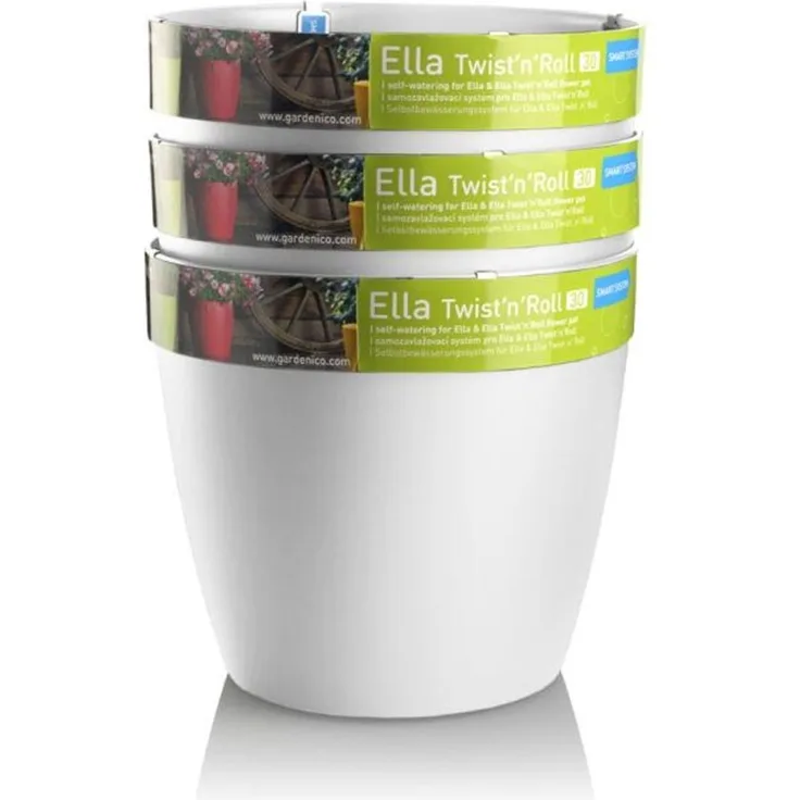 8x Übertopf Ella Rollen Blumenkübel Pflanzenbox Kräutergefäß Garten Dekoration