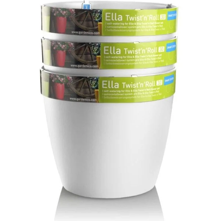 8x Übertopf Ella Rollen Blumenkübel Pflanzenbox Kräutergefäß Garten Dekoration – Bild 1