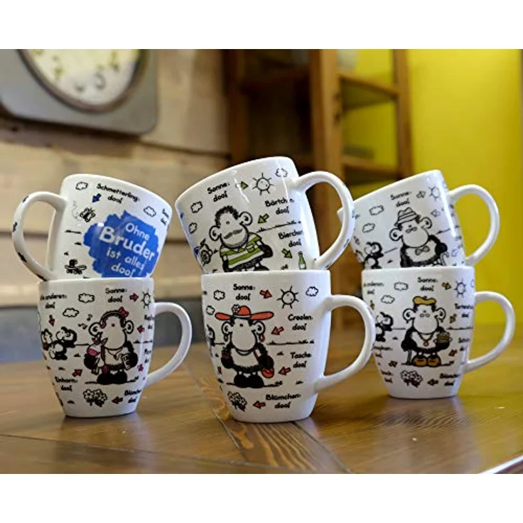 Sheepworld Tasse mit Motiv "Ohne Lieblingsmensch ist alles doof" | Porzellan, 45 cl | Tasse für Kaffee und Tee, Tasse mit Spruch | 46508 – Bild 5
