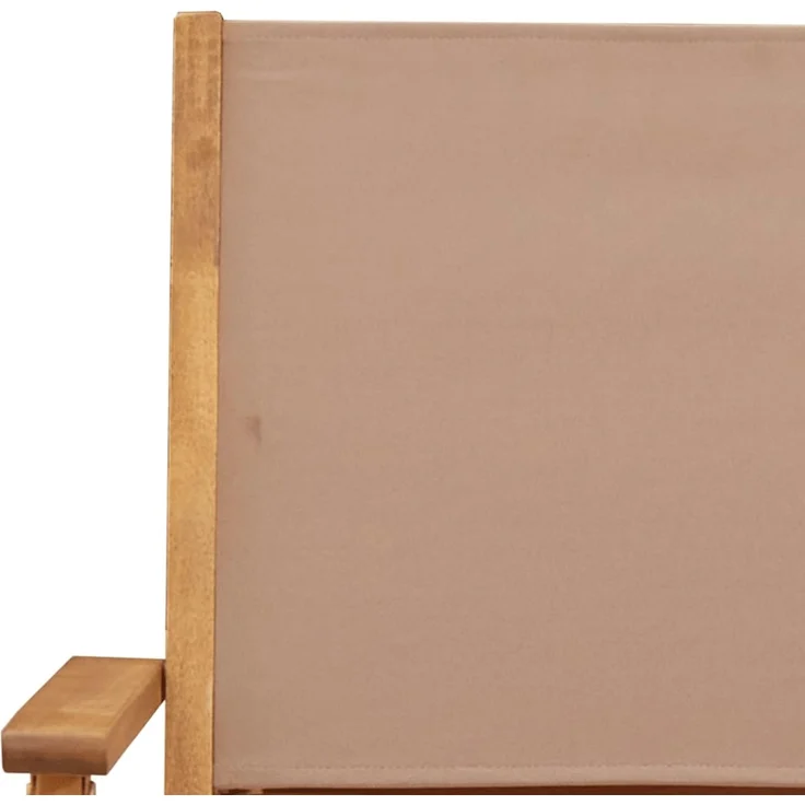 vidaXL Klappstühle, 6-teilig, taupefarbener Stoff und Massivholz 3214581 – Bild 9