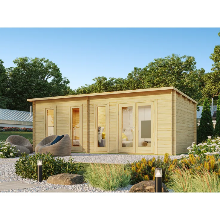 Pultdach Gartenhaus Mali 28 E Natur