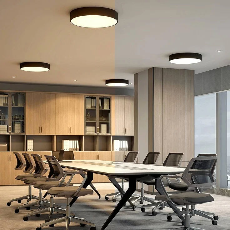 Arcchio LED Deckenleuchte Noabelle, dimmbar, LED-Leuchtmittel fest verbaut, Farbwechsel warmweiß / tageslicht, Modern, Metall, Acryl, Schwarz, weiß, 1 flammig, inkl. Leuchtmittel – Bild 4