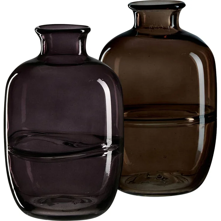 Ritzenhoff & Breker Larissa Vase 16 cm 2er Set anthrazit/braun – Bild 1