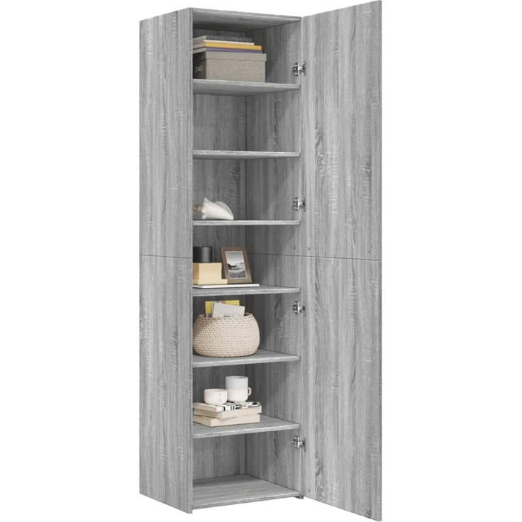 vidaXL Highboard Grau Sonoma 50x42,5x185 cm Holzwerkstoff 3281418 – Bild 2