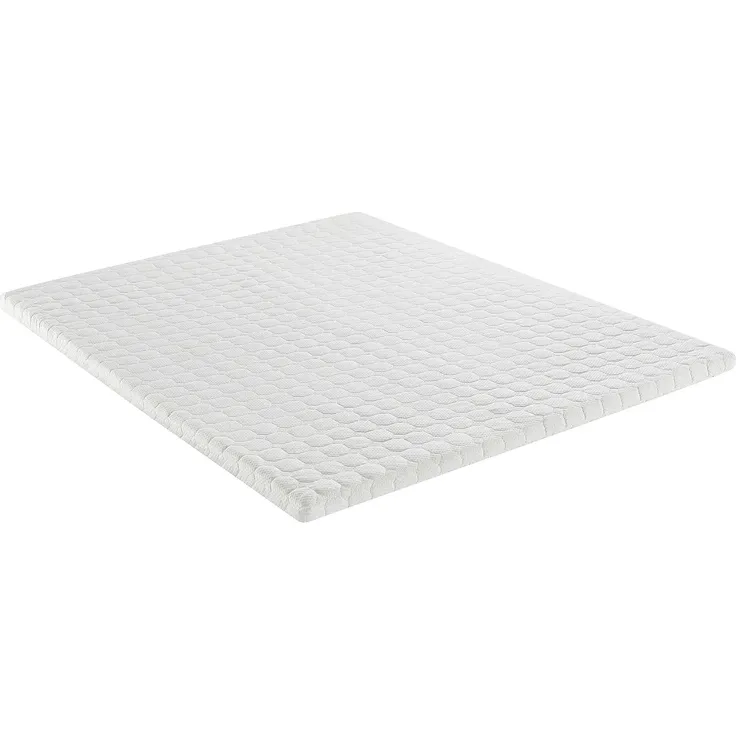 Vente-unique - RAMA Topper Stoff Weiß - B 160 cm x H 5 cm x L 200 cm – Bild 2