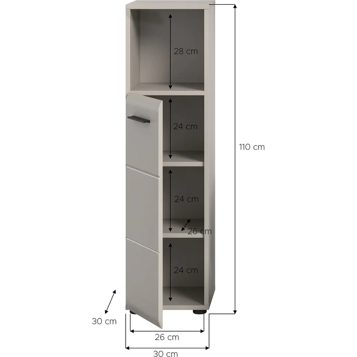 Ice Midischrank in Kaschmir Nachbildung matt – Bild 4