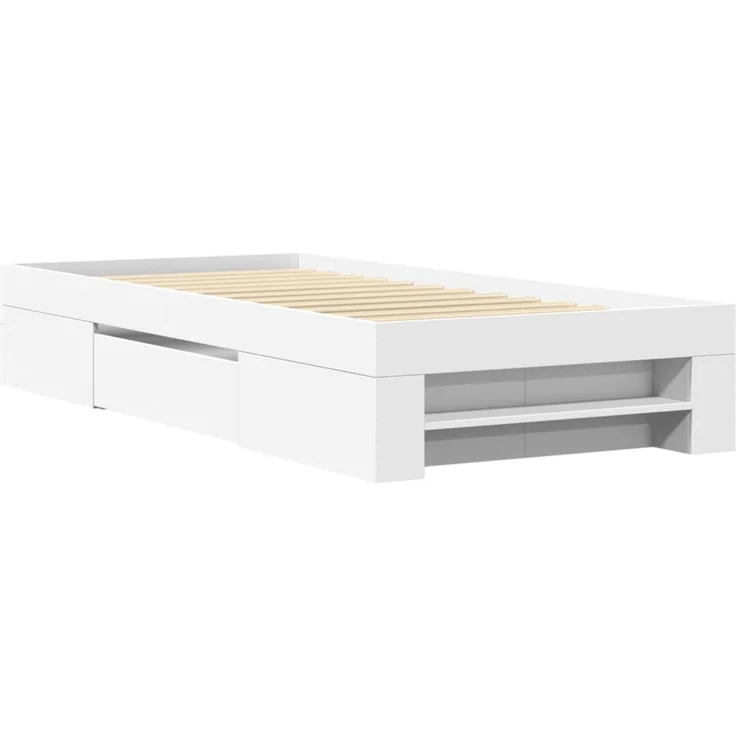 vidaXL Bettgestell Weiß 90x190 cm Holzwerkstoff 3295520 – Bild 3