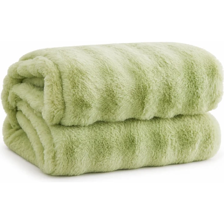 Flanell-Kuscheldecke für Sofa und Bett Grün 2 x 2.3 m – Bild 1