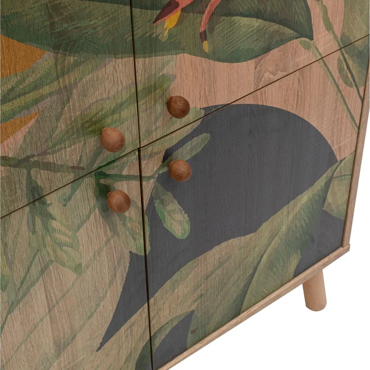Skye Decor 'Multilüx Saka' Mehrzweckschrank, Sonoma / Grün, 95 x 111 x 36 cm – Bild 4