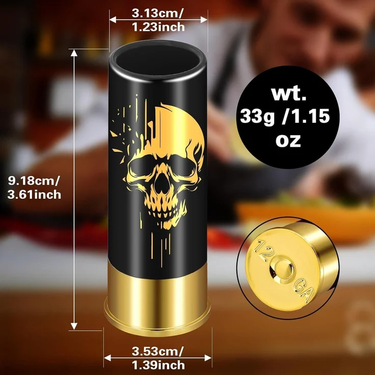 Totenkopf Schnapsgläser Kunststoff Geschenkbox Gothic Hochzeit Party 12 GA – Bild 4