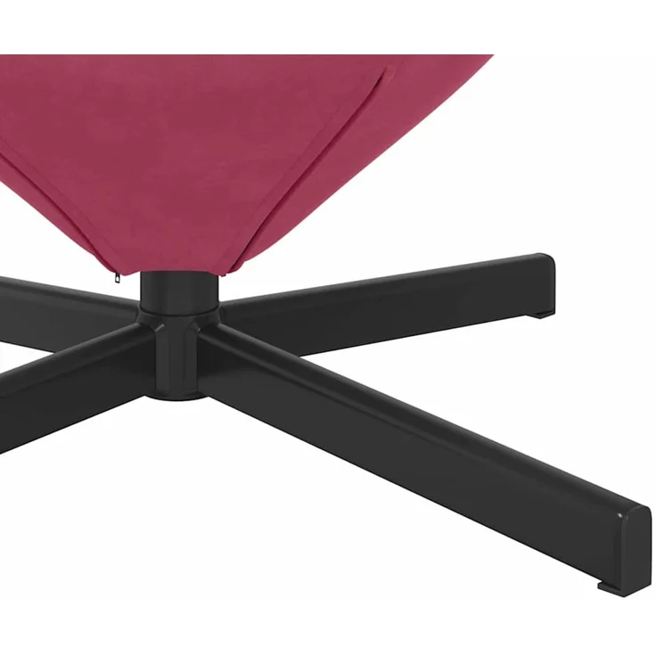 vidaXL Eiersessel Weinrot 63 x 73 x 90 cm Samt 42002761 – Bild 7
